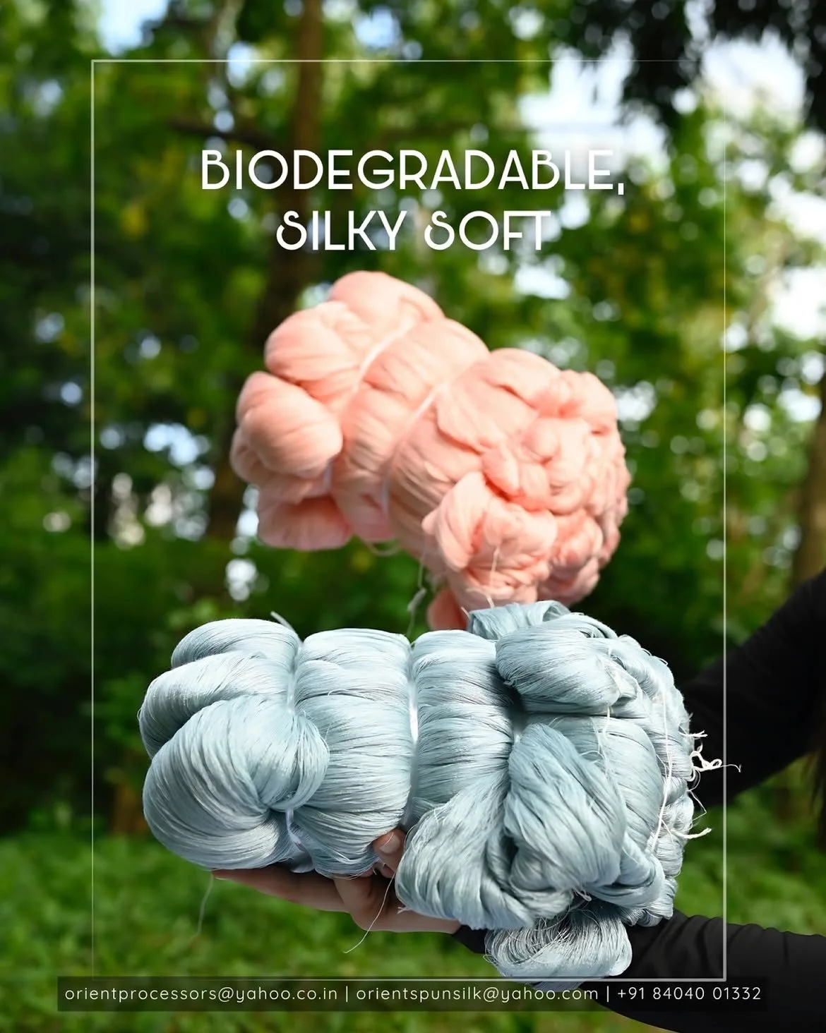 Biodegradable silky-soft yarn bundles