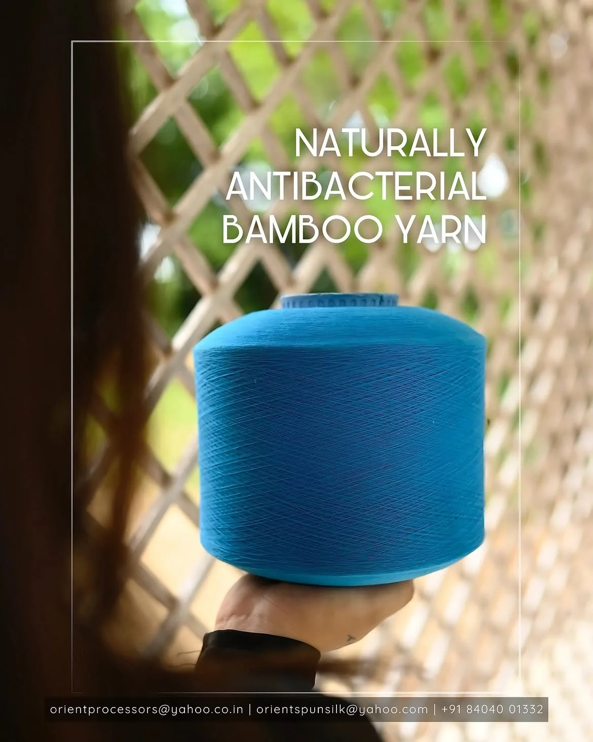 Naturally antibacterial bamboo yarn cone
